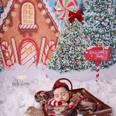 Kerst minisessie baby's eerste kerstfotoshoot